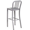 Flash Furniture Silver Metal Indoor-Outdoor Barstool 30"H (2-Pack) - CH-61200-30-SIL-GG