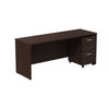 Bush Business Furniture Series C Package Credenza with 2-Drawer Mobile Pedestal Mocha Cherry 72" - SRC030MRSU