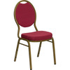 Flash Furniture Hercules Series Teardrop Back Stacking Banquet Chair Burgundy - FD-C04-ALLGOLD-2804-GG