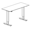 Safco Mayline Medina Height Adjustable Bridge Textured Sea Salt - MNBDGH3-TSS