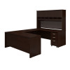 Bush Business Furniture Series C Package Executive U-Shaped Desk with Hutch and Storage Package Mocha Cherry - SRC094MRSU