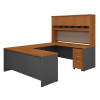 Bush Business Furniture Series C Package U-Shaped Desk with Hutch and Storage Package Natural Cherry - SRC094NCSU