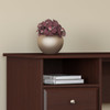 Bush Furniture Cabot Collection 72W 3 Position Sit to Stand L Shaped Desk with Hutch Harvest Cherry - CAB052HVC