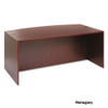 Alera Valencia Collection Executive Bow Front Desk Shell 72" Mahogany - ALE-VA227236MY