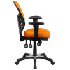 Flash Furniture Mid-Back Orange Mesh Multifunction Executive Swivel Ergonomic Office Chair - HL-0001-OR-GG