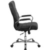 Flash Furniture High Back Black Leather Executive Swivel Office Chair with Chrome Base and Arms - GO-2286H-BK-GG