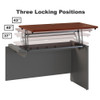 Bush Business Furniture C Series Executive L-Shape Desk 72" with Height Adjustable Bridge Package - SRC124HCSU