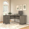 Bush Somerset Collection L-Shaped Desk 60" Ash Gray - WC81630K