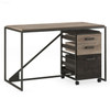 Bush Refinery 50"W Industrial Desk with 3-Drawer Mobile File Cabinet - RFY006RG