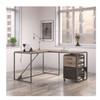 Bush Refinery 50"W L-Shaped Industrial Desk with 37"W Return and Mobile File Cabinet  - RFY004RG