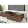 Nexera Tonik Collection TV stand 72-inch, Walnut & White - 112040