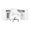 Bush Cabot Collection L-Shaped Desk Package White - CAB059WHN