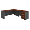 Bush Business Furniture Series C Executive L-Shaped Executive Desk 72" Package Right - SRC085HCSU