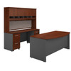 Bush Business Furniture Series C Executive Bow Front Desk Package 72" Hansen Cherry - SRC082HCSU