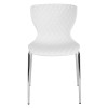 Flash Furniture Lowell Contemporary Design White Plastic Stack Chair - LF-7-07C-WH-GG