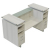 Mayline Safco Mirella Reception Desk with Glass Counter Top White Ash - MRRD78WAH