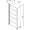 Bush Furniture Somerset Bookcase 5-Shelf Storm Gray - WC81565