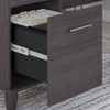 Bush Furniture Somerset 60W L Shaped Desk w Hutch w Lateral File Cabinet Storm Gray - SET008SG