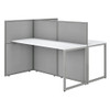 Bush Business Furniture Easy Office 60"W 2 Person Desk Workstation w 45"H Panels - EOD460WH-03K