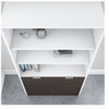 Bush Business Furniture Jamestown 5-Shelf Bookcase White and Storm Gray - JTB136SGWH