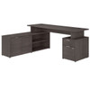 Bush Business Furniture Jamestown 72"W L-Shaped Desk w Lateral File - JTN010SGSU