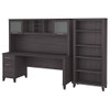 Bush Furniture Somerset 72"W with Hutch and Bookcase - SET020SG