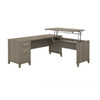 Bush Furniture Somerset 72"W Sit-to-Stand 3-Position L-Shaped Desk Ash Gray - SET014AG