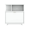 Kathy Ireland by Bush Industries Madison Avenue 60W Desk w Hutch, Lateral File and Bookcase - MDS012PW