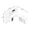 Bush Furniture Cabot Collection 60W L Shaped Computer Desk with Hutch, File Cabinet and Bookcase Reclaimed Pine - CAB010RCP