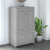 Bush Furniture Fairview Shoe Storage Cabinet with Doors Cape Cod Gray- FV020CG