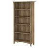 Bush Furniture Salinas 5 Shelf Bookcase Reclaimed Pine - SAB132RCP-03