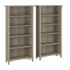 Bush Furniture Salinas Tall 5 Shelf Bookcase - Set of 2 Driftwood Gray - SAL036DG