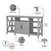 Bush Furniture Key West Tall TV Stand with Set of 2 Bookcases Cape Cod Gray - KWS027CG