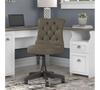 Bush Furniture Fairview Mid Back Tufted Office Chair in Washed Gray Leather- FV018WG