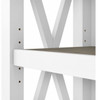 Bush Key West Tall 5 Shelf Bookcase Shiplap Gray / Pure White - KWB132G2W-03