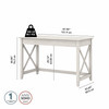 Bush Key West 48W Writing Desk Linen White Oak - KWD148LW-03