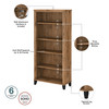 Bush Furniture Somerset 60W L Shaped Desk with Hutch and 5 Shelf Bookcase Fresh Walnut - SET010FW Bush Furniture Somerset 60W L Shaped Desk with Hutch and 5 Shelf Bookcase Fresh Walnut - SET010FW