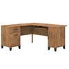 Bush Furniture Somerset 60W L Shaped Desk with Storage Fresh Walnut - WC81330K