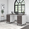 Bush Furniture Somerset 60W Office Desk with Drawers in White and Storm Gray - WC81028K