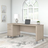 Bush Furniture Somerset 72W Office Desk with Drawers in Sand Oak - WC81172