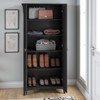 Bush Furniture Salinas Entryway Storage Set with Hall Tree, Shoe Bench and Accent Cabinets in Vintage Black - SAL016VB