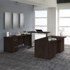Bush Business Furniture Office 500 72W Height Adjustable U-Shaped Executive Desk with Drawers Black Walnut - OF5005BWSU