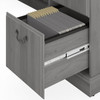 Bush Saratoga Collection L-Shaped Computer Desk With File Cabinet and Bookcase Set Modern Gray - SAR002MG