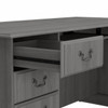 Bush Saratoga Collection L-Shaped Desk and Bookcase Set Modern Gray - SAR005MG