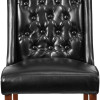 Flash Furniture HERCULES Preston Series Black LeatherSoft Tufted Parsons Chair - QY-A91-BK-GG
