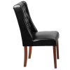 Flash Furniture HERCULES Preston Series Black LeatherSoft Tufted Parsons Chair - QY-A91-BK-GG