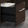 Bush Office 500 16"W Drawer File Cabinet Assembled Black Walnut- OFF116BWSU