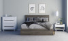Nexera Queen Size Storage Platform Bed, 3-Drawer, Bark Grey - 376044 