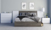 Nexera Queen Size Storage Platform Bed, 3-Drawer, Bark Grey - 376044 