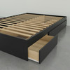 Nexera Queen Size Storage Platform Bed, 3-Drawer, Black - 376006 
